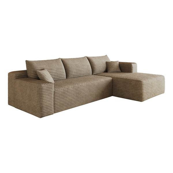 English Elm 103 Inch Cloud Sectional Sofa Plush Corduroy Deep Seat L Shape Living Room Couch W2824P515750