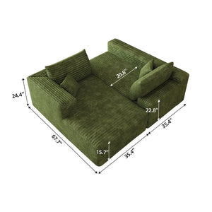 English Elm 103 Inch Cloud Sectional Sofa Plush Corduroy L Shaped Deep Seat Living Room Couch W2824P515753