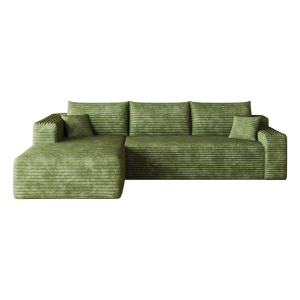 English Elm 103 Inch Cloud Sectional Sofa Plush Corduroy L Shaped Deep Seat Living Room Couch W2824P515753