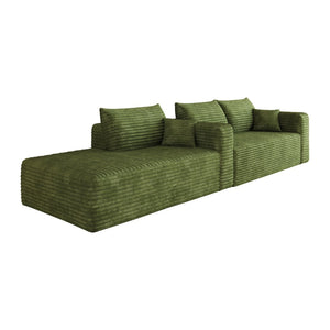 English Elm 103 Inch Cloud Sectional Sofa Plush Corduroy L Shaped Deep Seat Living Room Couch W2824P515753