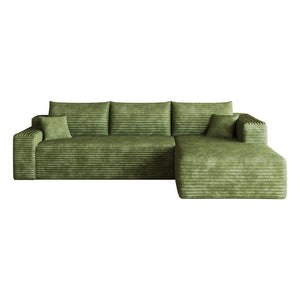 English Elm 103 Inch Cloud Sectional Corduroy L Shaped Sofa Deep Lounge Seating for Living Room W2824P515754