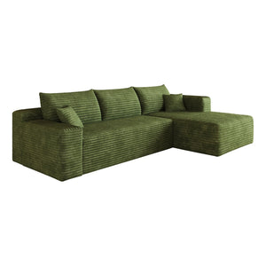 English Elm 103 Inch Cloud Sectional Corduroy L Shaped Sofa Deep Lounge Seating for Living Room W2824P515754