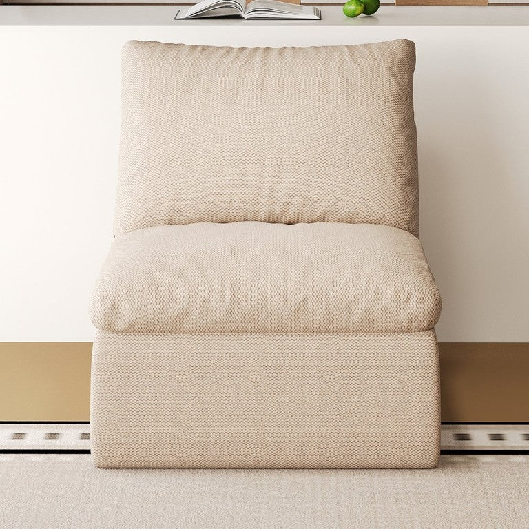 English Elm Y180a-1S-Khaki Compact Linen Sofa with Foam Fill for Apartment Living Rooms W2824P541933