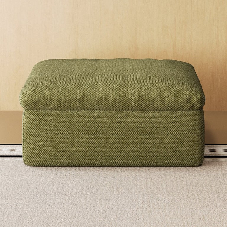English Elm Y180a-Ottoman-Green Linen Upholstered Foam Filled Ottoman for Living Room or Bedroom W2824P541945