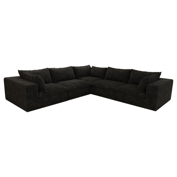English Elm 118.2 Inch Modular Cloud Sofa Corduroy Upholstered Deep Seat Lounge for Living Room W2824S00187