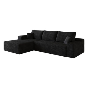 English Elm 107 Inch Modular L-Shaped Sectional Sofa Plush Corduroy Deep Seat Lounge Couch W2824S00297
