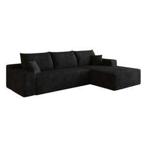 English Elm 107 Inch Modular Cloud Sectional in Plush Corduroy Deep Seat Chaise for Living Rooms W2824S00298