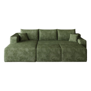 English Elm 95 Inch Cloud Sectional with Ottomans Plush Corduroy U Shaped Living Room Couch W2824S00342