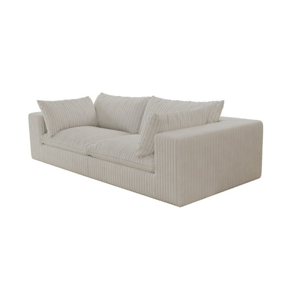 English Elm Y137-2Seater-White Modular Feather Fill Two Seat Sofa with Low Profile Contemporary Design W2824S00362