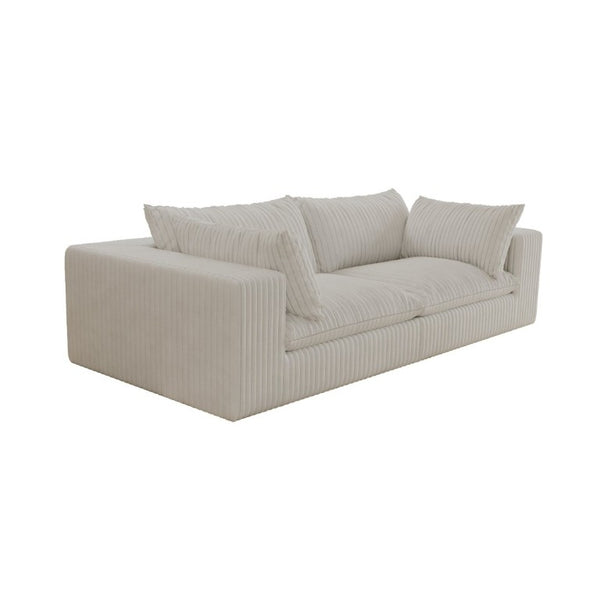 English Elm Y137-2Seater-White Modular Feather Fill Two Seat Sofa with Low Profile Contemporary Design W2824S00362