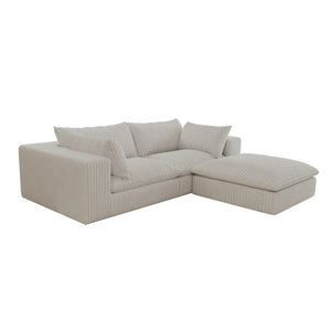 English Elm 39.8 Modular Cloud Sofa Corduroy Deep Seat Feather Fill Plush Living Room Lounge W2824S00363
