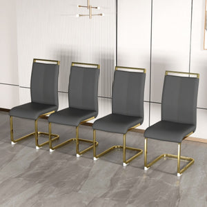 English Elm X-C-1162 PU Leather Accent Chair with Chrome Legs for Modern Home Office or Dining W2827P196425