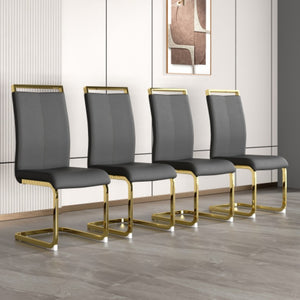 English Elm X-C-1162 PU Leather Accent Chair with Chrome Legs for Modern Home Office or Dining W2827P196425