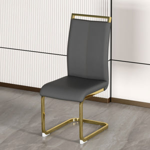 English Elm X-C-1162 PU Leather Accent Chair with Chrome Legs for Modern Home Office or Dining W2827P196425