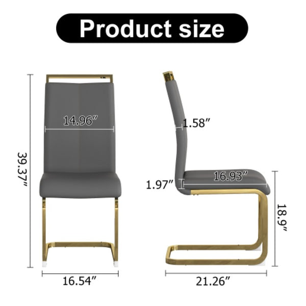 English Elm X-C-1162 PU Leather Accent Chair with Chrome Legs for Modern Home Office or Dining W2827P196425