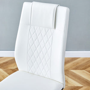 English Elm Modern Faux Leather Dining Side Chairs Set of 4 with Metal Frame Cushioned Seats W2827P299508