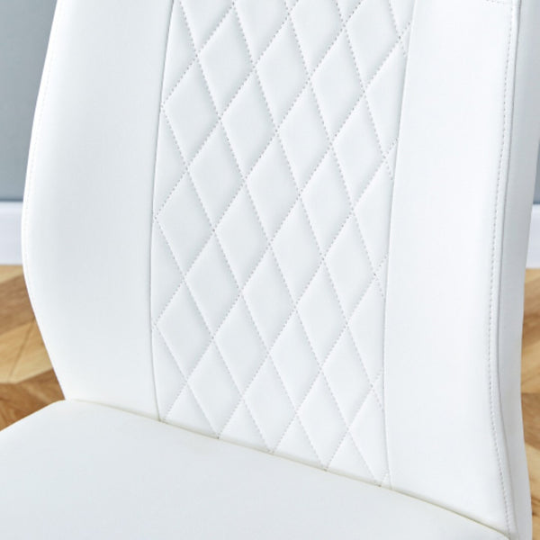 English Elm Modern Faux Leather Dining Side Chairs Set of 4 with Metal Frame Cushioned Seats W2827P299508