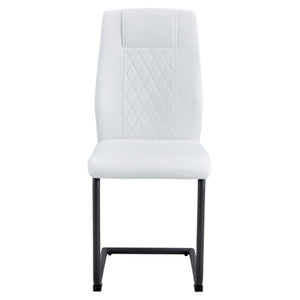 English Elm Modern Faux Leather Dining Side Chairs Set of 4 with Metal Frame Cushioned Seats W2827P299508
