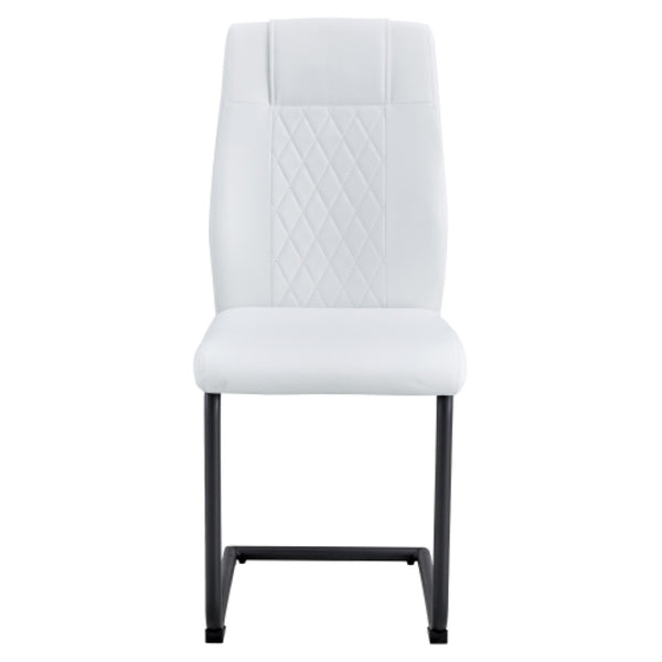 English Elm Modern Faux Leather Dining Side Chairs Set of 4 with Metal Frame Cushioned Seats W2827P299508