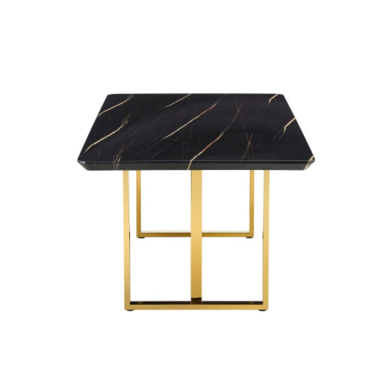 English Elm X-Yq-F-1297-200100-Bkg Matte Black Geometric Dining Table for Office Gaming Or W2827S00014