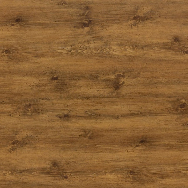 English Elm Modern Industrial Dining Table with Wood Grain Top and Black Metal Frame Seats Six W2827S00015