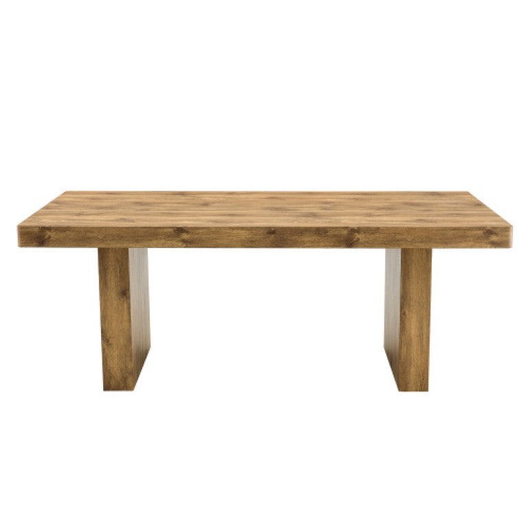 English Elm X-Dt-Ii-200100-W Modern MDF Dining Table Seats Six with Clean Minimalist White Finish W2827S00028