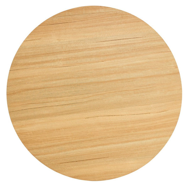 English Elm Modern Round Mdf Dining Table with Wood Grain Top Seats Four for Kitchen or Apartment W2827S00037