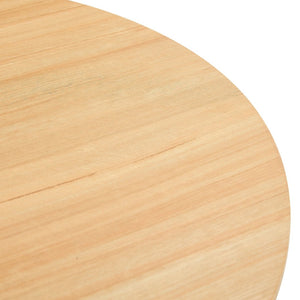 English Elm Modern Round Mdf Dining Table with Wood Grain Top Seats Four for Kitchen or Apartment W2827S00037