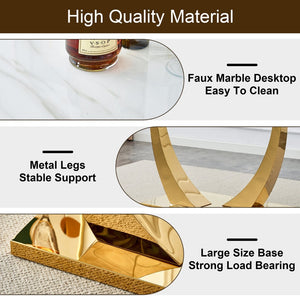 English Elm Modern Glass Rectangular Dining Table with Gold Metal Legs Seats Eight Stylishly W2827S00038