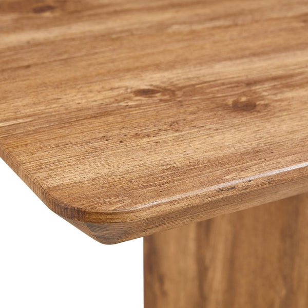 English Elm This Wood Grain Mdf Rectangular Dining Table Seats Six with a Warm Contemporary Finish W2827S00040
