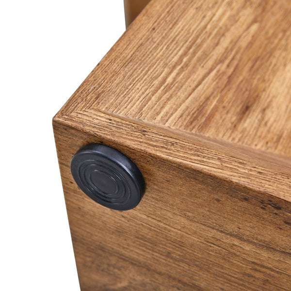 English Elm This Wood Grain Mdf Rectangular Dining Table Seats Six with a Warm Contemporary Finish W2827S00040
