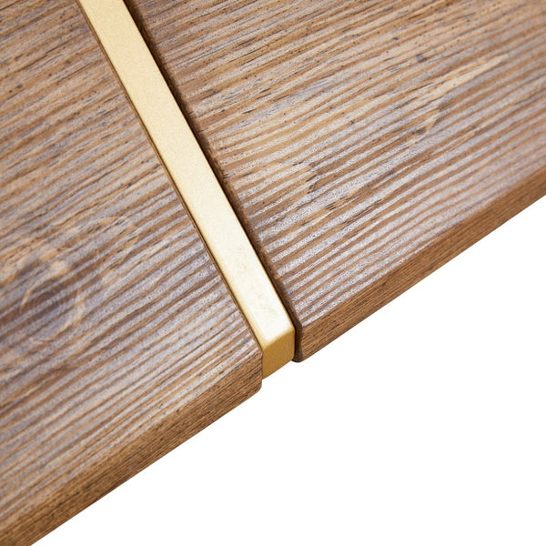 English Elm This Wood Grain Mdf Rectangular Dining Table Seats Six with a Warm Contemporary Finish W2827S00040