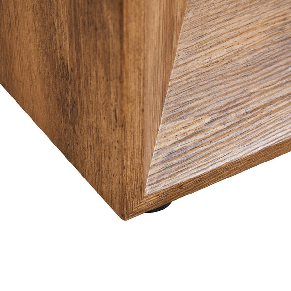 English Elm This Wood Grain Mdf Rectangular Dining Table Seats Six with a Warm Contemporary Finish W2827S00040