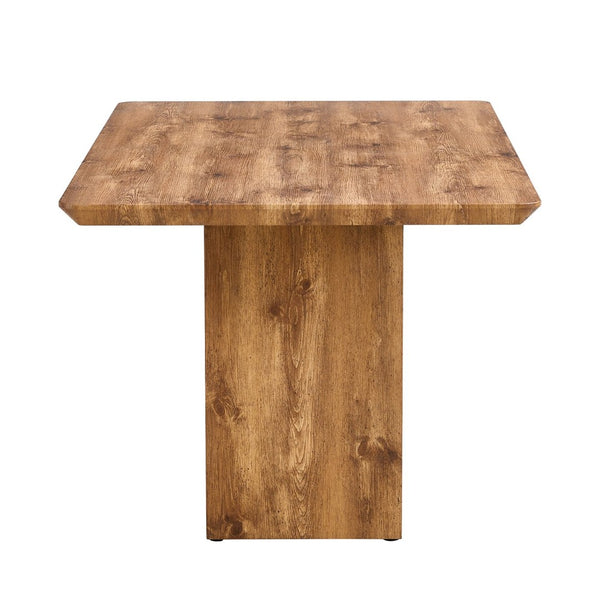 English Elm This Wood Grain Mdf Rectangular Dining Table Seats Six with a Warm Contemporary Finish W2827S00040