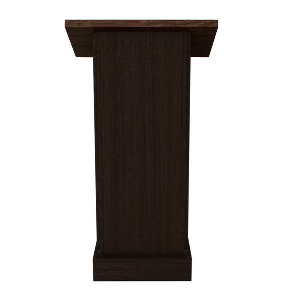 English Elm Wood Grain Lectern Podium 44 Inch Tall with Mic Slot Sliding Shelf for Church Seminar W282P430658