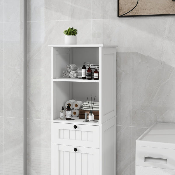 English Elm One-compartment Tilt-out Laundry Cabinet with Top Shelf Slim Mdf Storage for Tight Spaces One-Drawer W282P430948