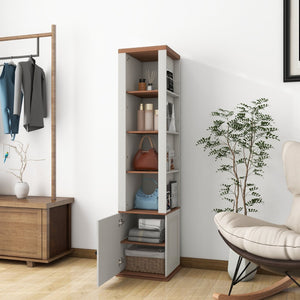 English Elm One-compartment Tilt-out Laundry Cabinet with Top Shelf Slim Mdf Storage for Tight Spaces W282P437031