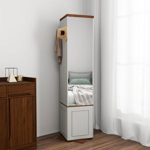 English Elm One-compartment Tilt-out Laundry Cabinet with Top Shelf Slim Mdf Storage for Tight Spaces W282P437031