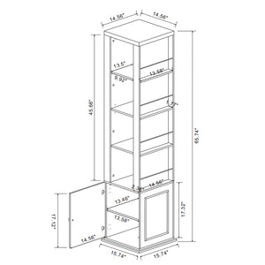 English Elm One-compartment Tilt-out Laundry Cabinet with Top Shelf Slim Mdf Storage for Tight Spaces W282P437031