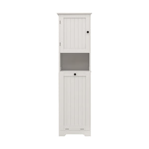 English Elm One-compartment Tilt-out Laundry Cabinet with Top Shelf Slim Mdf Storage for Tight Spaces One-Door W282P480390