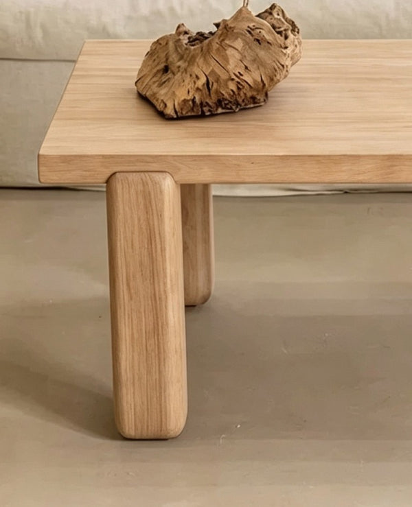 English Elm Cedar Square Coffee Table Solid Legs Vintage Grain Living Room Rustic Accent Wood W2853P567425