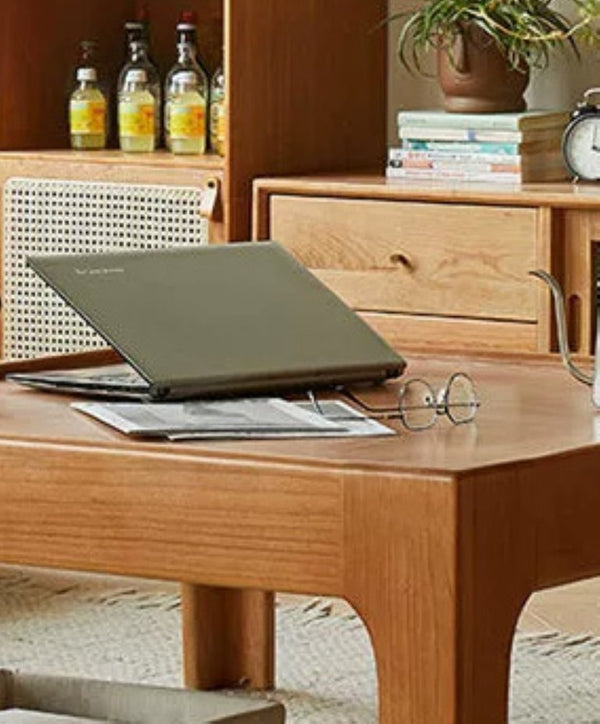 English Elm 39''Cedar Square Coffee Table Warm Grain Finish Mid-Century Style for Living Room Wood W2853P567454