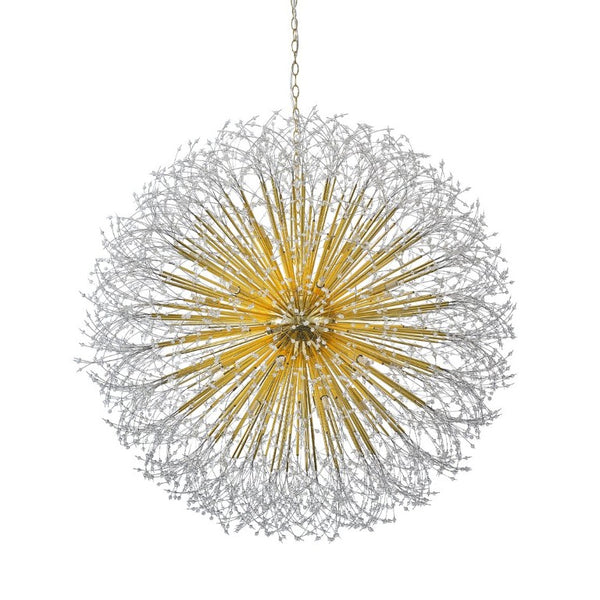 English Elm 48-Inch Sputnik Crystal Chandelier K9 Beads Spherical Firework Pendant for Grand Living Rooms W2869P526921