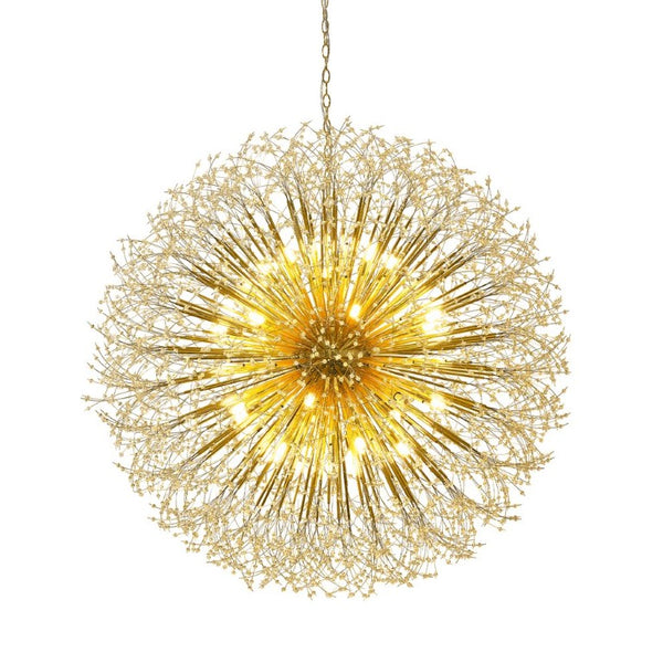 English Elm 48-Inch Sputnik Crystal Chandelier K9 Beads Spherical Firework Pendant for Grand Living Rooms W2869P526921
