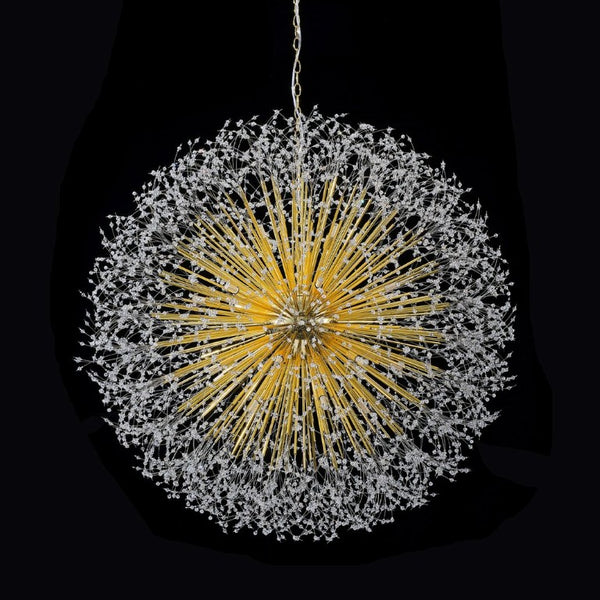 English Elm 48-Inch Sputnik Crystal Chandelier K9 Beads Spherical Firework Pendant for Grand Living Rooms W2869P526921