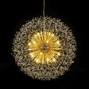 English Elm 48-Inch Sputnik Crystal Chandelier K9 Beads Spherical Firework Pendant for Grand Living Rooms W2869P526921