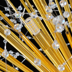 English Elm 48-Inch Sputnik Crystal Chandelier K9 Beads Spherical Firework Pendant for Grand Living Rooms W2869P526921