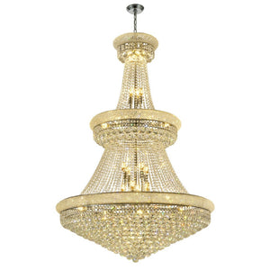 English Elm Crystal K9 Sphere Empire Chandelier with Chrome Frame for Grand Foyer or Dining Room W2869S00004
