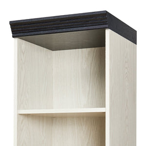 English Elm 70.86"(180cm) Tall Modular Bookcase Freestanding Wood Grain Tower Shelf for Bedroom Living Room White W2899P440963
