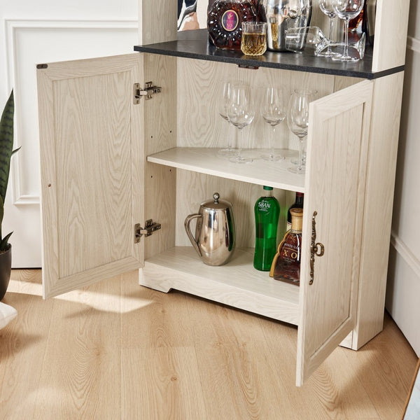 English Elm 70.86(180Cm Tall Corner Display Cabinet 5 Tier Mirrored Back Tempered Glass Modern White W2899P440967